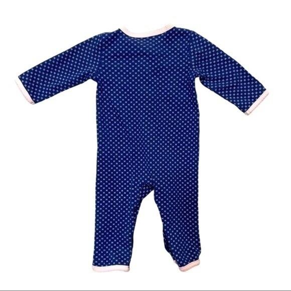 Carter’s One Piece Outfit navy blue pink cotton girls Size 3 Months - Picture 6 of 9